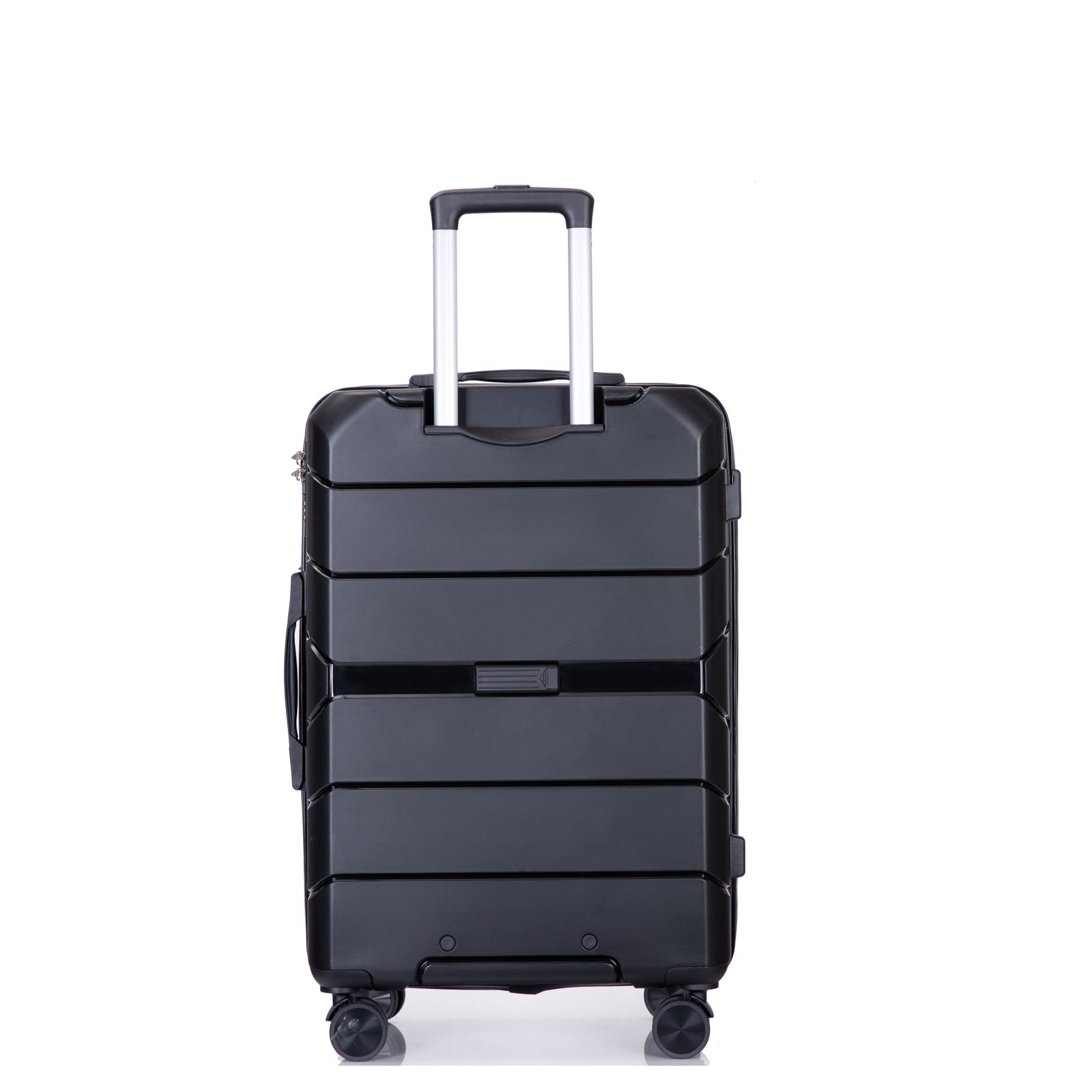 Hardshell Suitcase Spinner Wheels Pp Luggage Sets Lightweight Durable Suitcase With Tsa Lock,3 Piece Set 20 24 28 ,Black Black Polypropylene