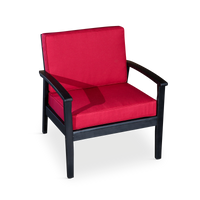 Deep Seat Eucalyptus Chair, Espresso Finish, Burdy Cushions Espresso Eucalyptus