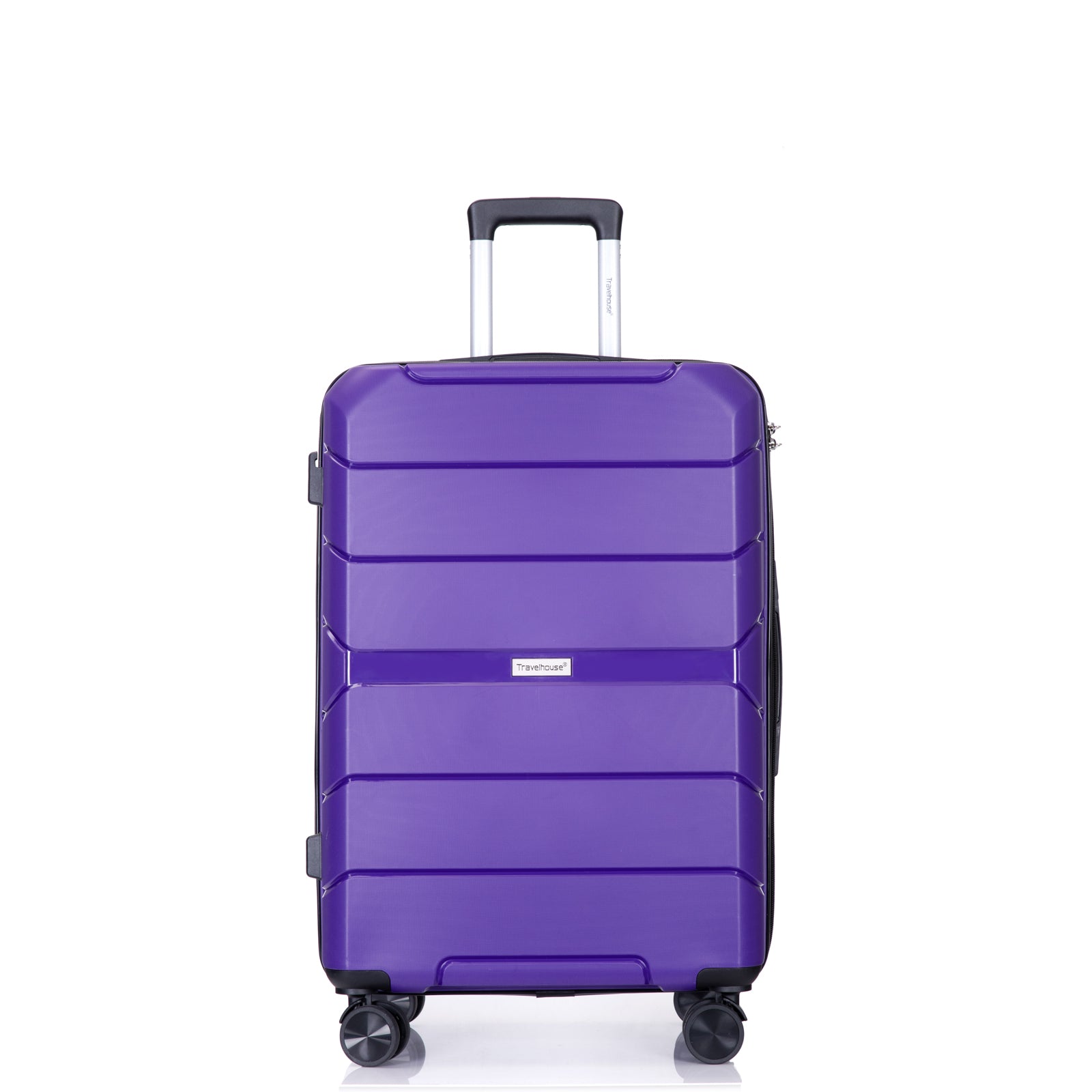 Hardshell Suitcase Spinner Wheels Pp Luggage Sets Lightweight Durable Suitcase With Tsa Lock,3 Piece Set 20 24 28 ,Purple Purple Polypropylene