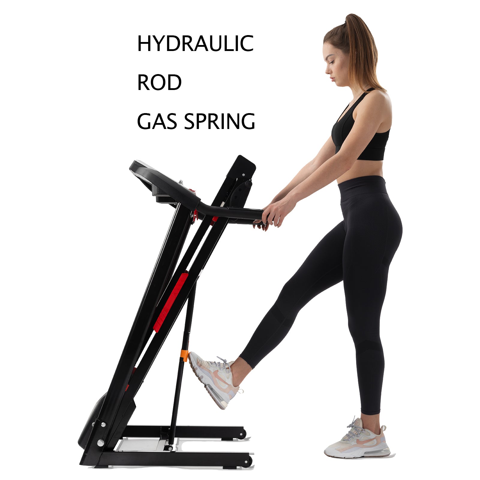 Folding Treadmills For Home 3.5Hp Portable Foldable With Incline, Electric Treadmill For Running Walking Jogging Exercise With 12 Preset Programs, Indoor Workout Training Space Save Apartment,App Black Stainless Steel