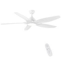 Modern 60 In Intergrated Led Ceiling Fan Lighting With White Abs Blade White Abs