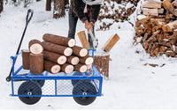 Tools Cart Wagon Cart Garden Cart Trucks Make It Easier To Transport Firewood Black Metal