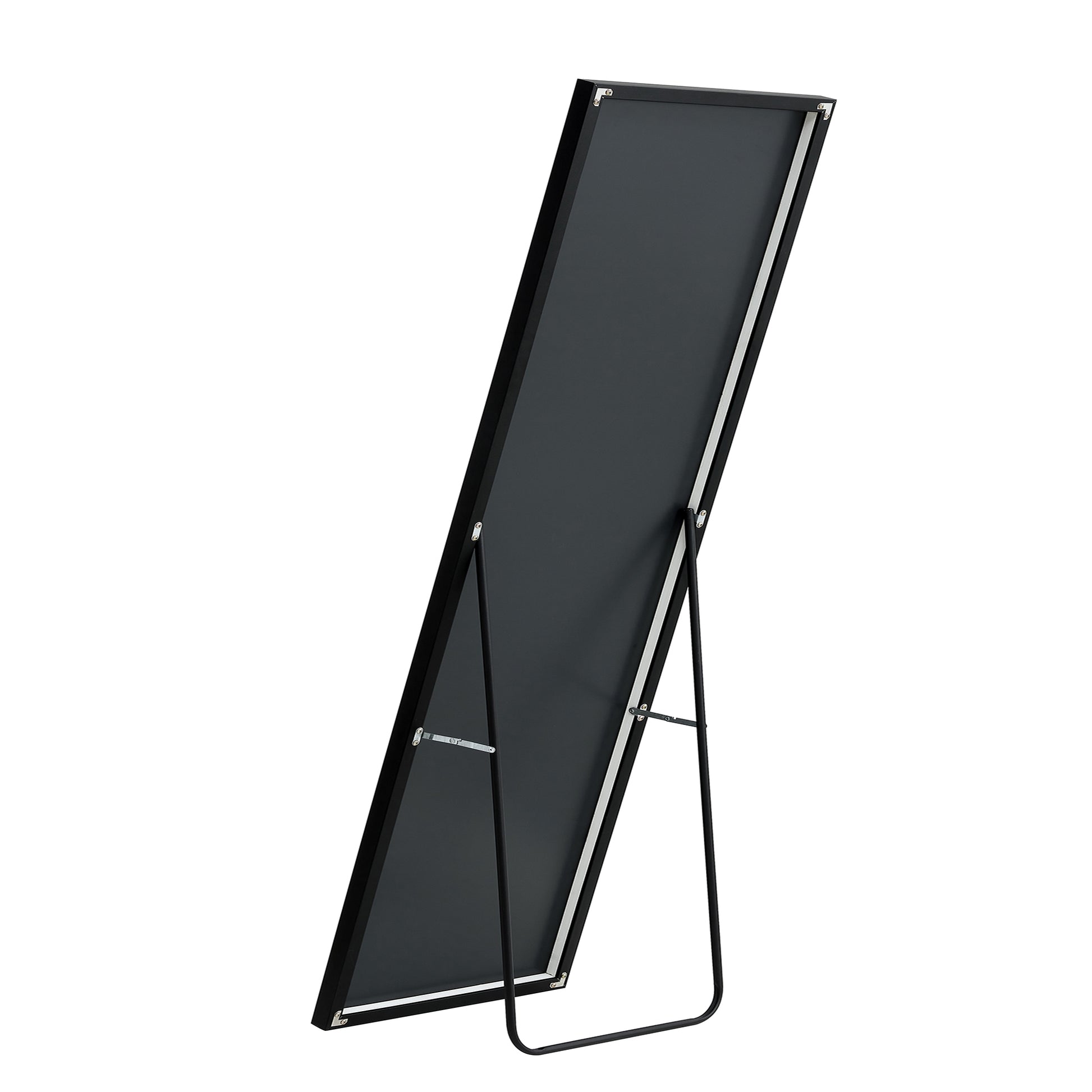 3Rd Generation Black Solid Wood Frame Full Length Mirror, Dressing Mirror, Bedroom Porch, Decorative Mirror, Clothing Store, Floor Mounted Large Mirror, Wall Mounted. 60 "* 17" W115155941 Black Glass