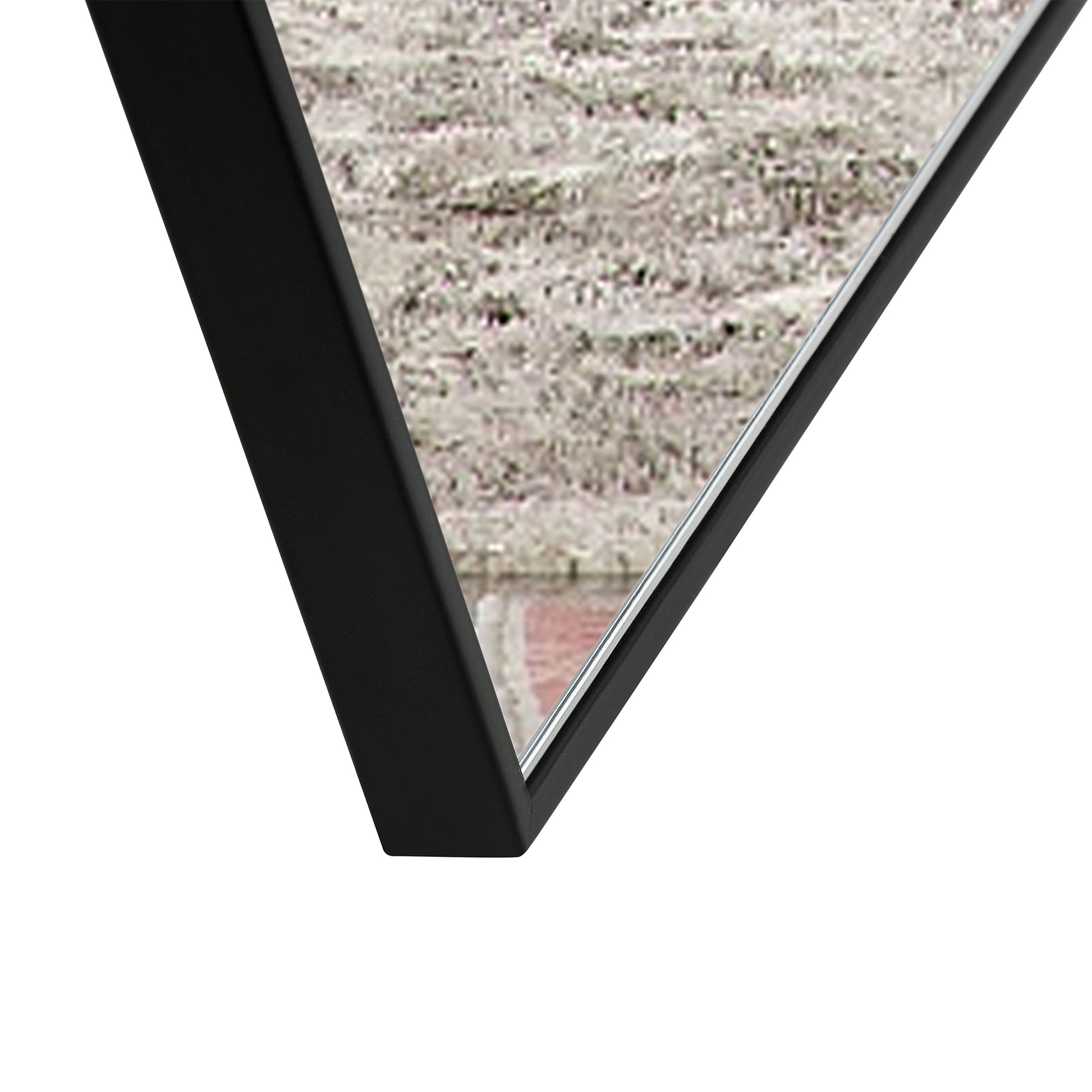 3Rd Generation Black Solid Wood Frame Full Length Mirror, Dressing Mirror, Bedroom Porch, Decorative Mirror, Clothing Store, Floor Mounted Large Mirror, Wall Mounted. 60 "* 17" W115155941 Black Glass