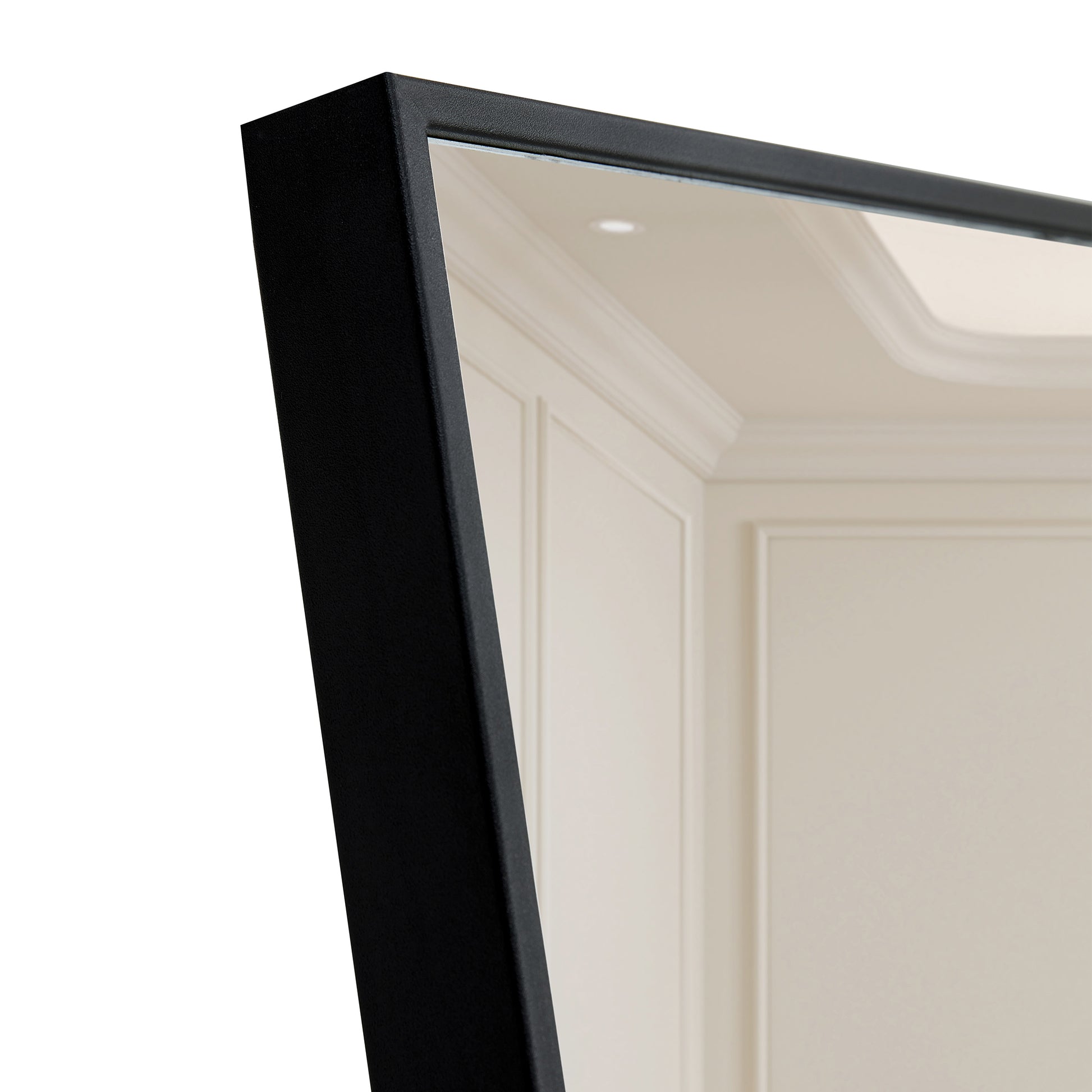 3Rd Generation Black Solid Wood Frame Full Length Mirror, Dressing Mirror, Bedroom Porch, Decorative Mirror, Clothing Store, Floor Mounted Large Mirror, Wall Mounted. 60 "* 17" W115155941 Black Glass
