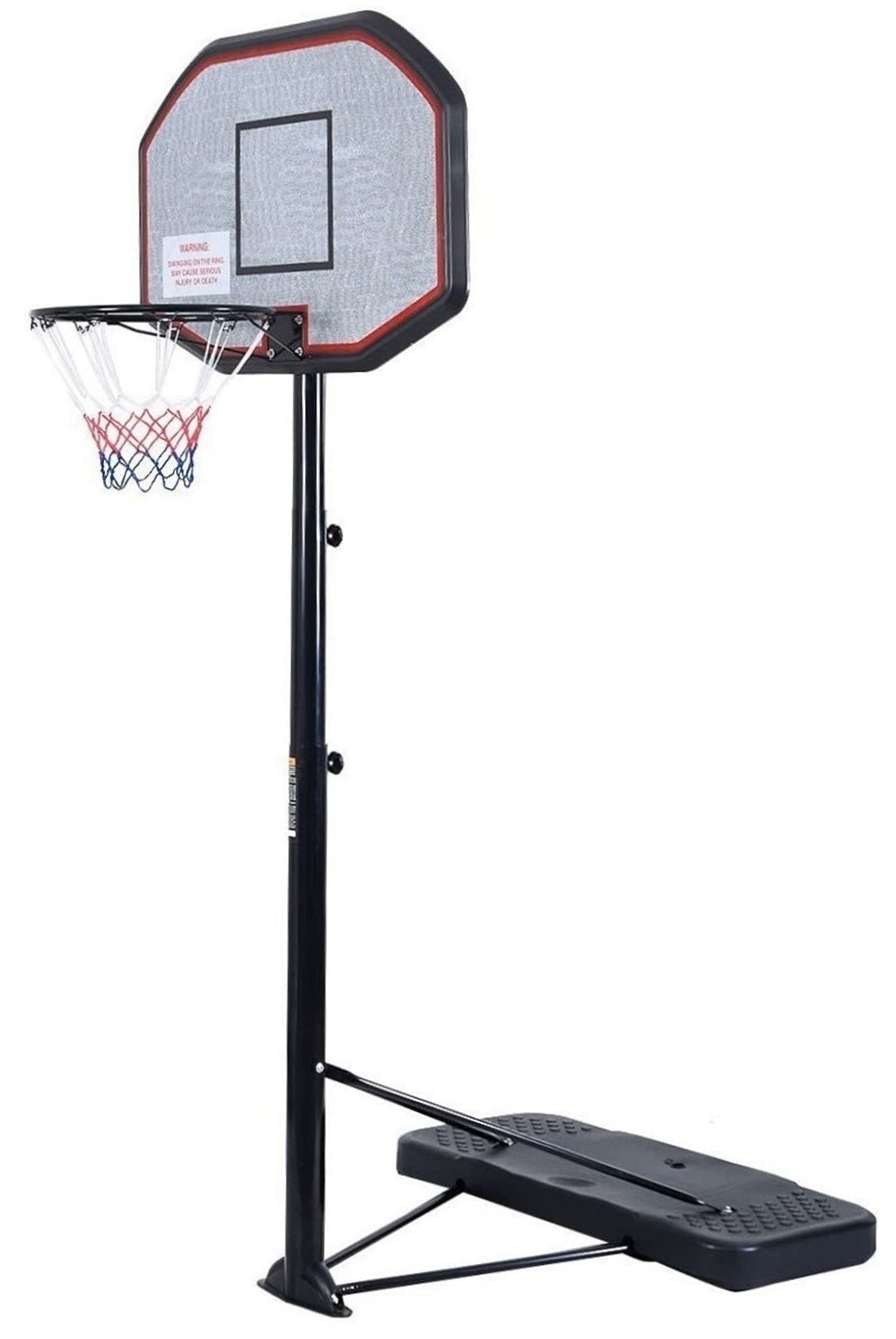 Basketball Hoop System Height Adjustable Basketball Stand For Teens Adults Indoor Outdoor W Wheels, 43 Inch Backboard Teenagers Indoor Outdoor Grey Mix Iron