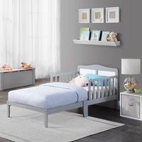 Birdie Toddler Bed Light Gray White Light Gray Solid Wood