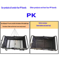 Folding Wagon Garden Shopping Beach Cart Black Black Steel