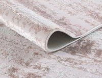 Milano Collection Champagne Bliss Woven Area Rug Pink Polyester