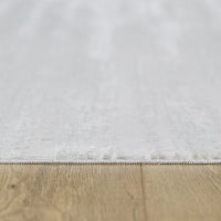 Milano Collection Pale Celadon Woven Area Rug White Polyester