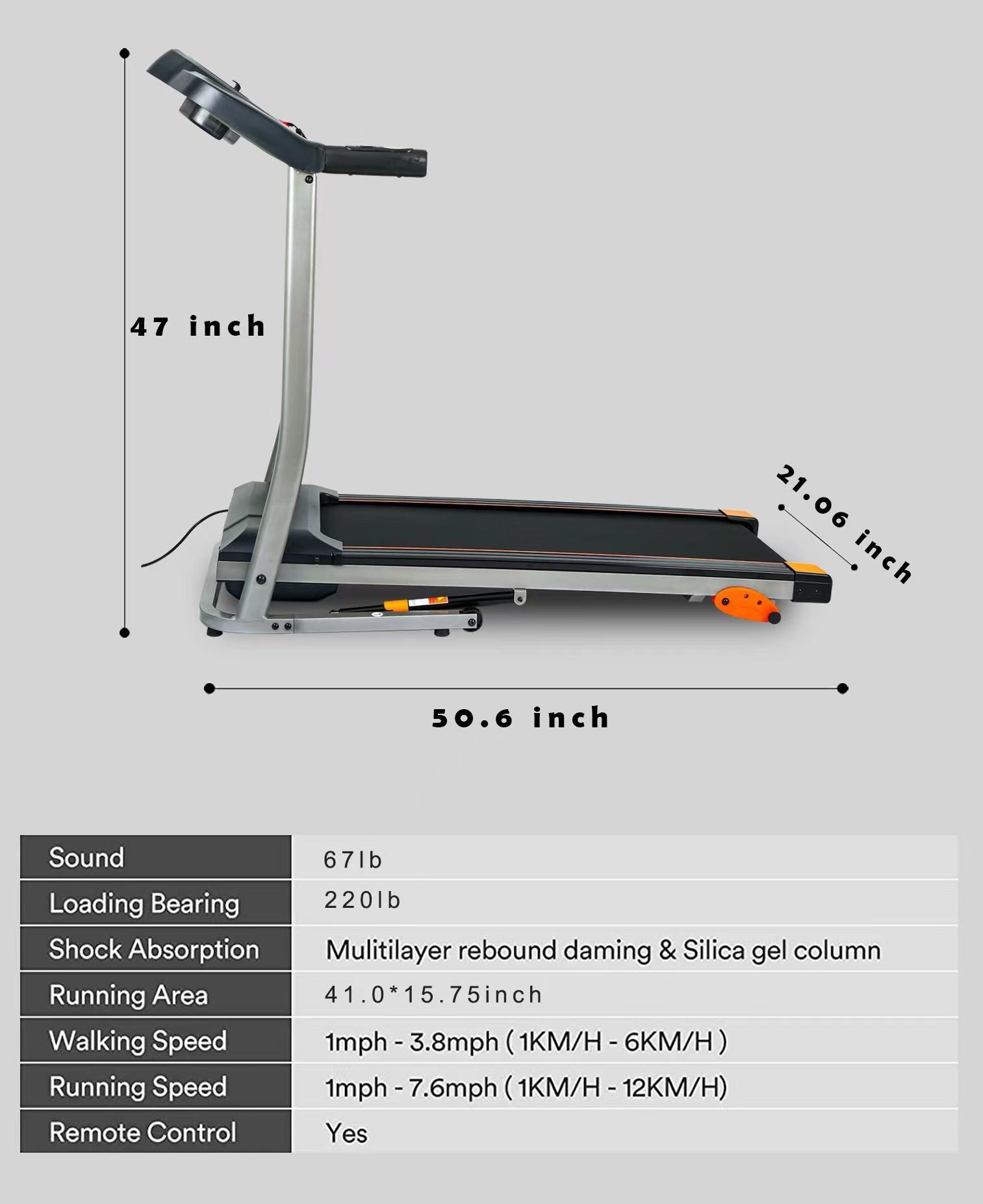 Folding Treadmill 2.5Hp 12Km H, Foldable Home Fitness Equipment With Lcd For Walking & Running, Cardio Exercise Machine, 4 Incline Levels, 12 Preset Or Adjustable Programs, Bluetooth Connectivity, Bla Antique Black Iron