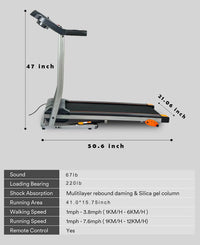 Folding Treadmill 2.5Hp 12Km H, Foldable Home Fitness Equipment With Lcd For Walking & Running, Cardio Exercise Machine, 4 Incline Levels, 12 Preset Or Adjustable Programs, Bluetooth Connectivity, Bla Antique Black Iron