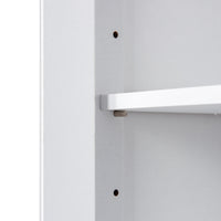 White Tall Storage Cabinet With Shelves And Doors For Bathroom, Kitchen And Living Room, Mdf Board White Mdf