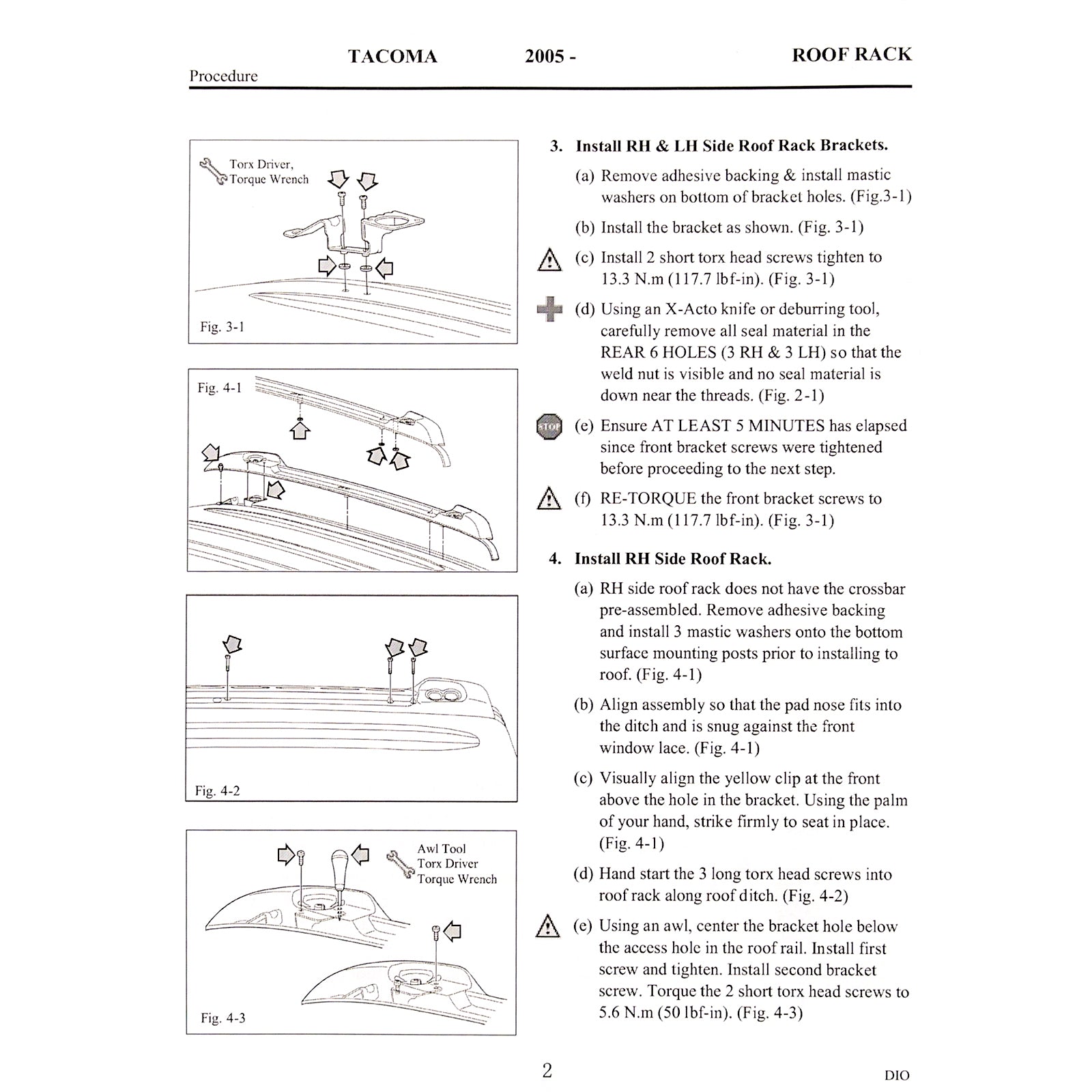 Roof Rack For 2005 2022 Tacoma Double Cab Black Abs