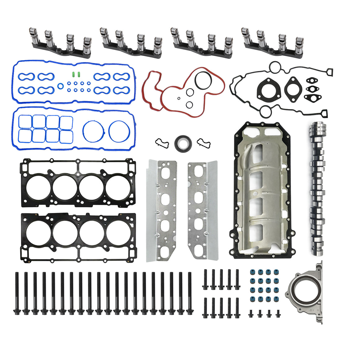 Mds Camshaft & Lifters Kit For 2009 2015 Dodge Jeep Chrysler 5.7L V8 Hemi Mopar Black Metal