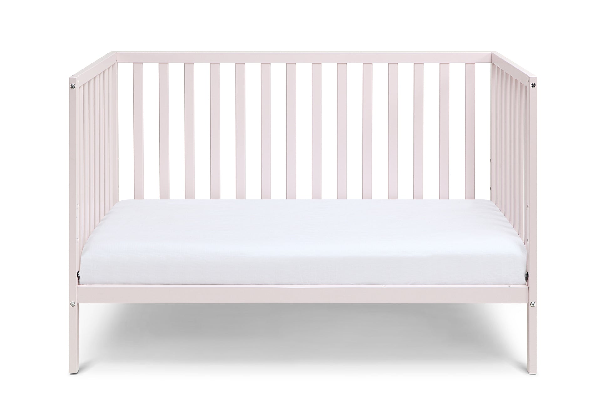 Palmer 3 In 1 Convertible Island Crib Pastel Pink Pink Solid Wood