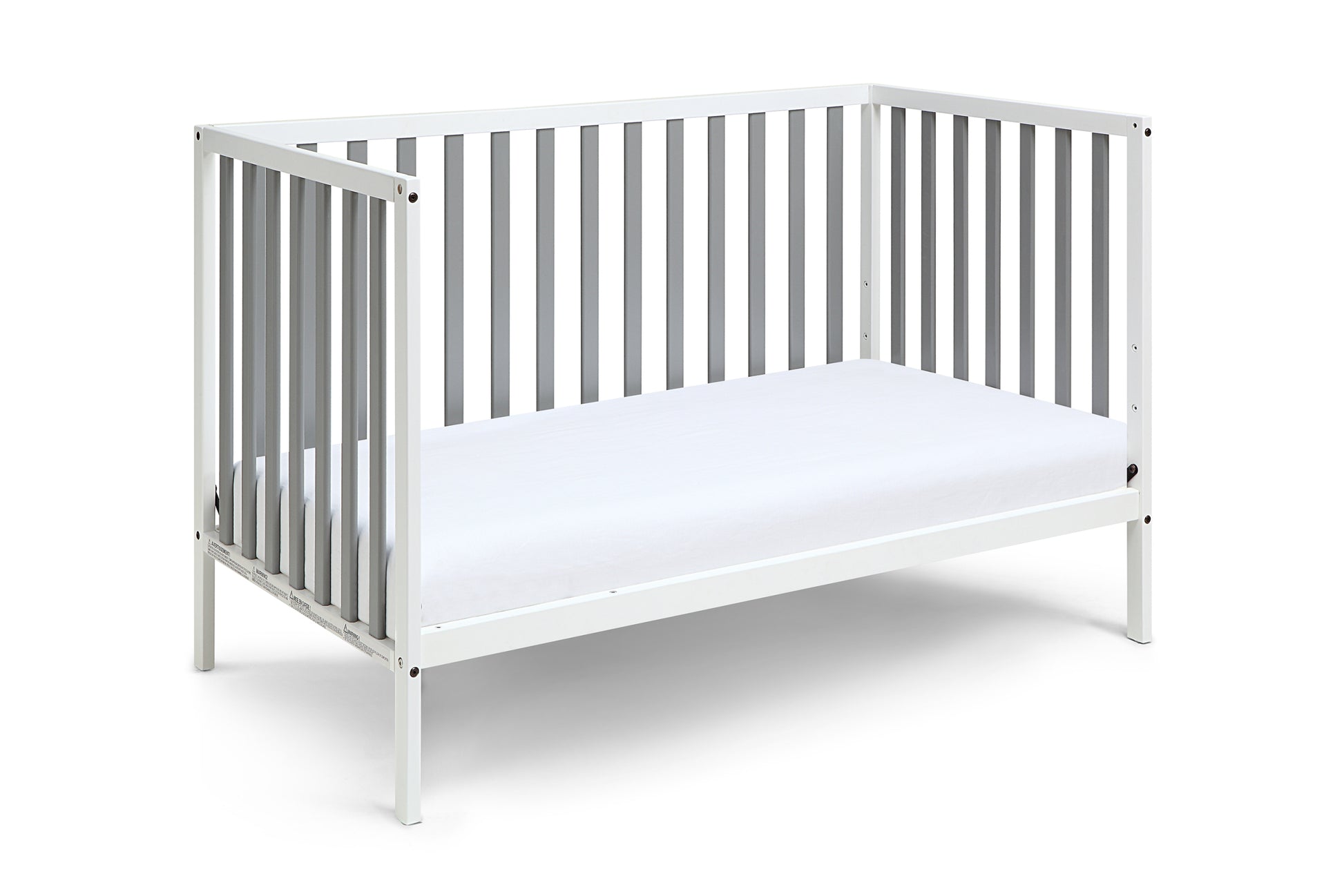 Deux Remi 3 In 1 Convertible Island Crib White Gray White Solid Wood