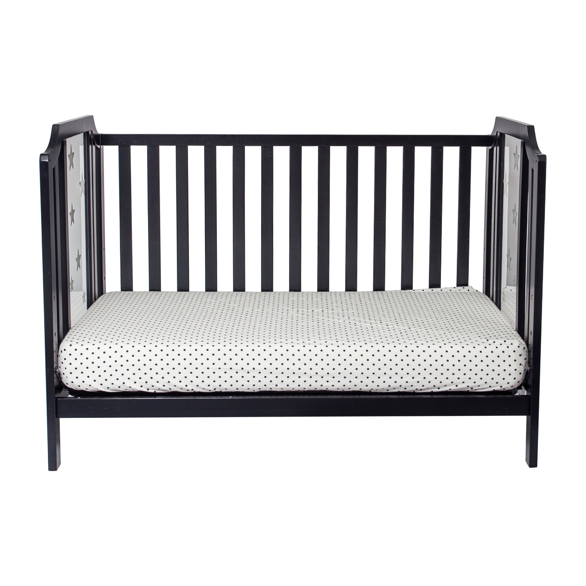 Celeste 3 In 1 Convertible Island Crib Black Black Solid Wood