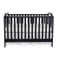 Celeste 3 In 1 Convertible Island Crib Black Black Solid Wood