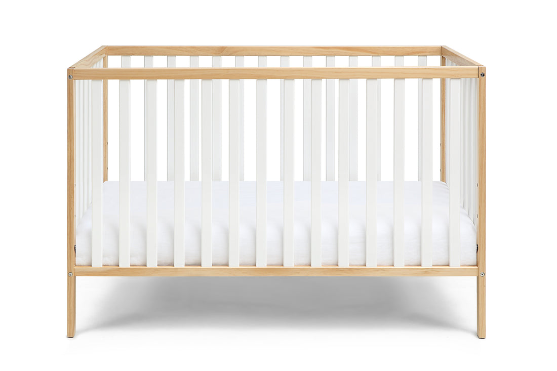 Deux Remi 3 In 1 Convertible Island Crib Natural White Natural Solid Wood