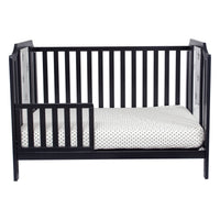 Celeste 3 In 1 Convertible Island Crib Black Black Solid Wood