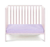 Palmer 3 In 1 Convertible Mini Crib Pastel Pink W Mattress Pad Pink Solid Wood