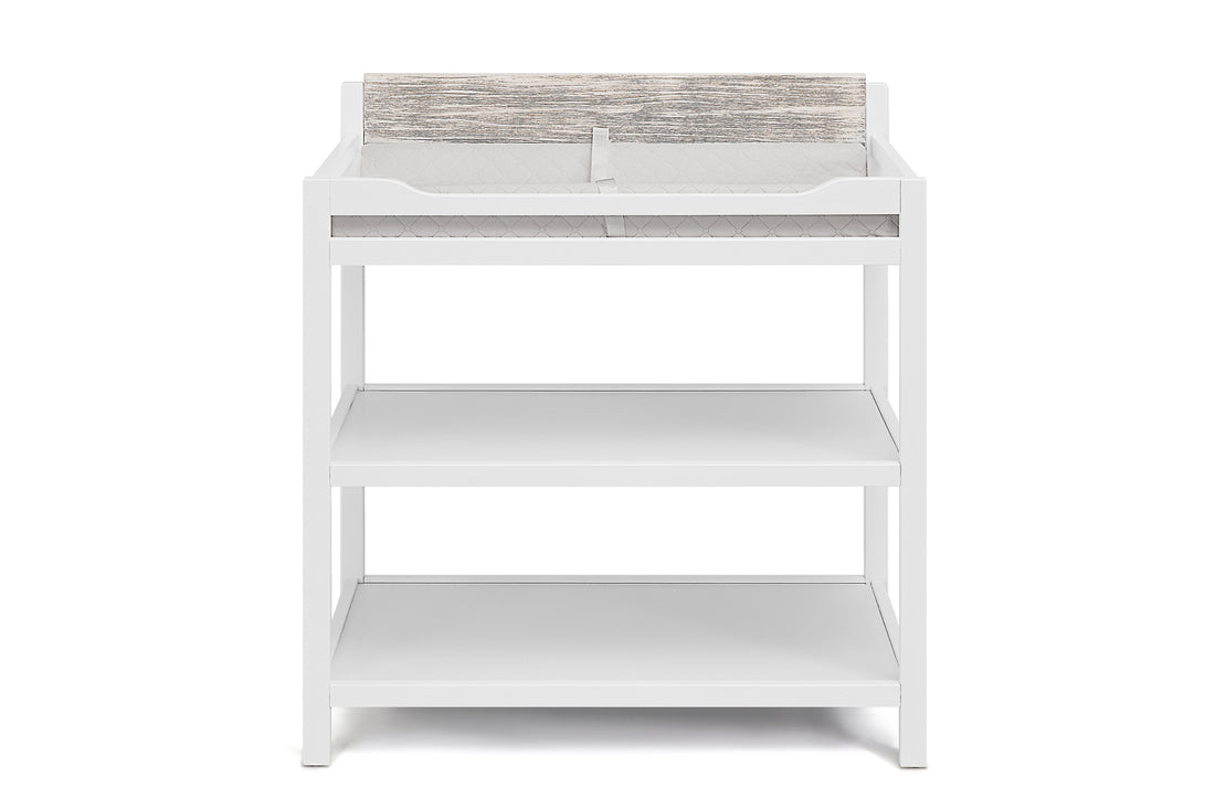 Hayes Changing Table White Natural White Solid Wood