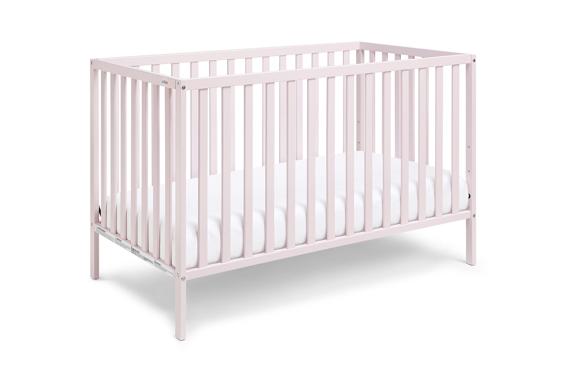 Palmer 3 In 1 Convertible Island Crib Pastel Pink Pink Solid Wood