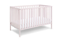 Palmer 3 In 1 Convertible Island Crib Pastel Pink Pink Solid Wood