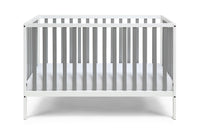 Deux Remi 3 In 1 Convertible Island Crib White Gray White Solid Wood