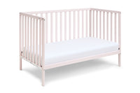 Palmer 3 In 1 Convertible Island Crib Pastel Pink Pink Solid Wood