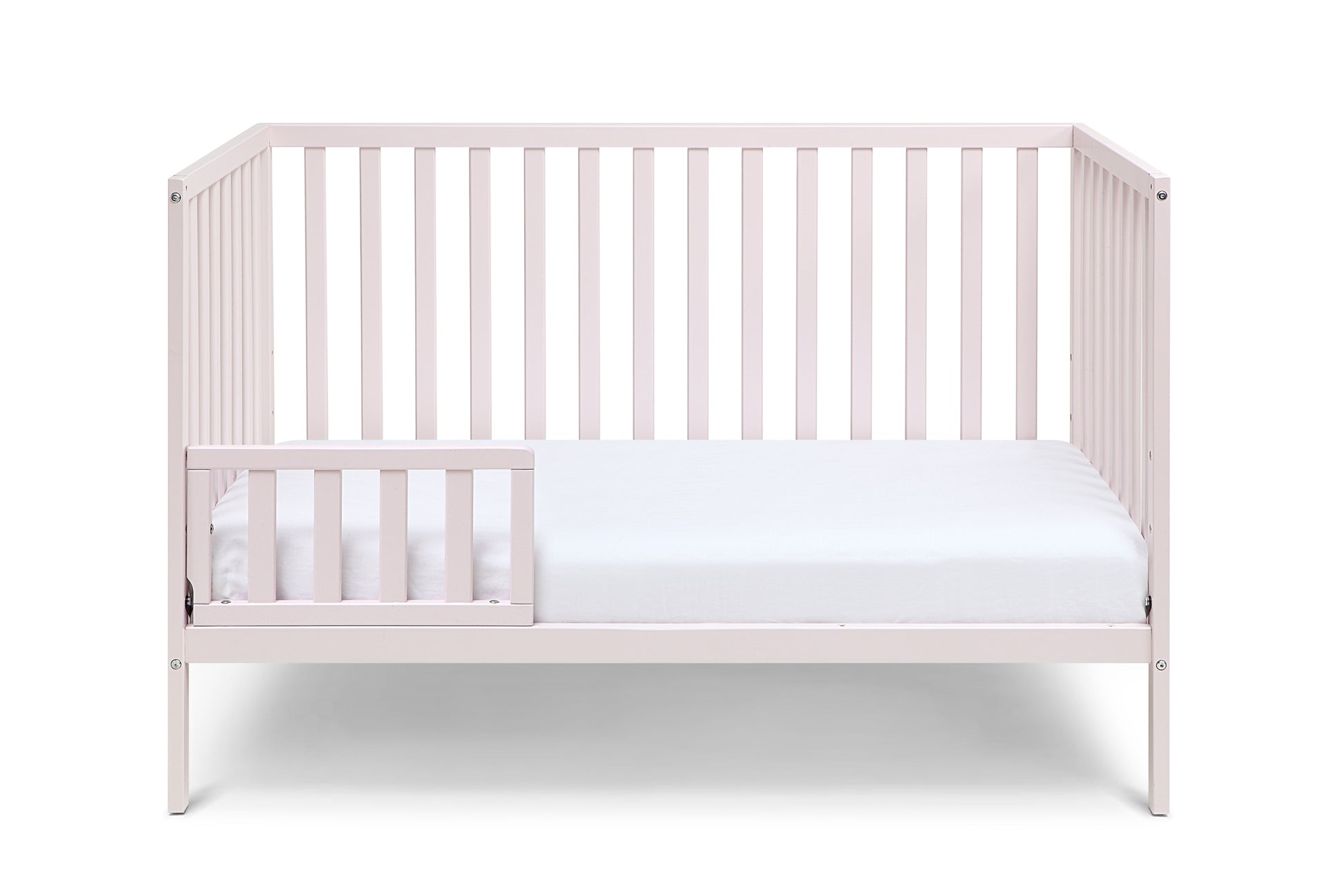 Palmer 3 In 1 Convertible Island Crib Pastel Pink Pink Solid Wood