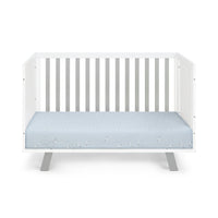 Livia 3 In 1 Convertible Island Crib White Gray White Solid Wood