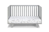 Livia 3 In 1 Convertible Island Crib Gray Gray Gray Polyester Solid Wood