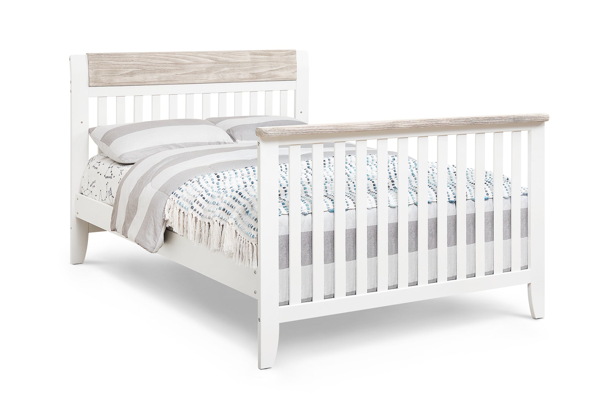 Hayes 4 In 1 Convertible Crib White Natural White Solid Wood