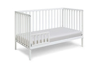 Palmer 3 In 1 Convertible Island Crib White White Solid Wood