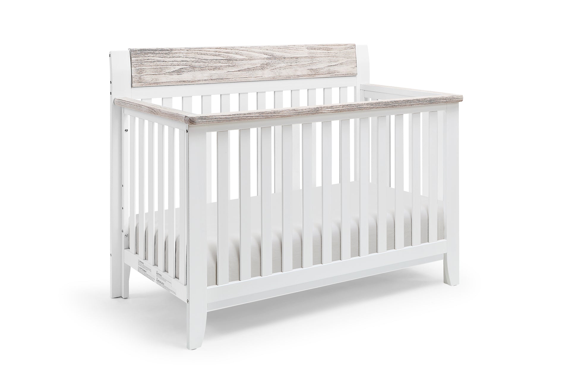 Hayes 4 In 1 Convertible Crib White Natural White Solid Wood