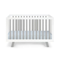 Livia 3 In 1 Convertible Island Crib White Gray White Solid Wood