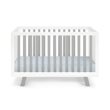 Livia 3 In 1 Convertible Island Crib White Gray White Solid Wood