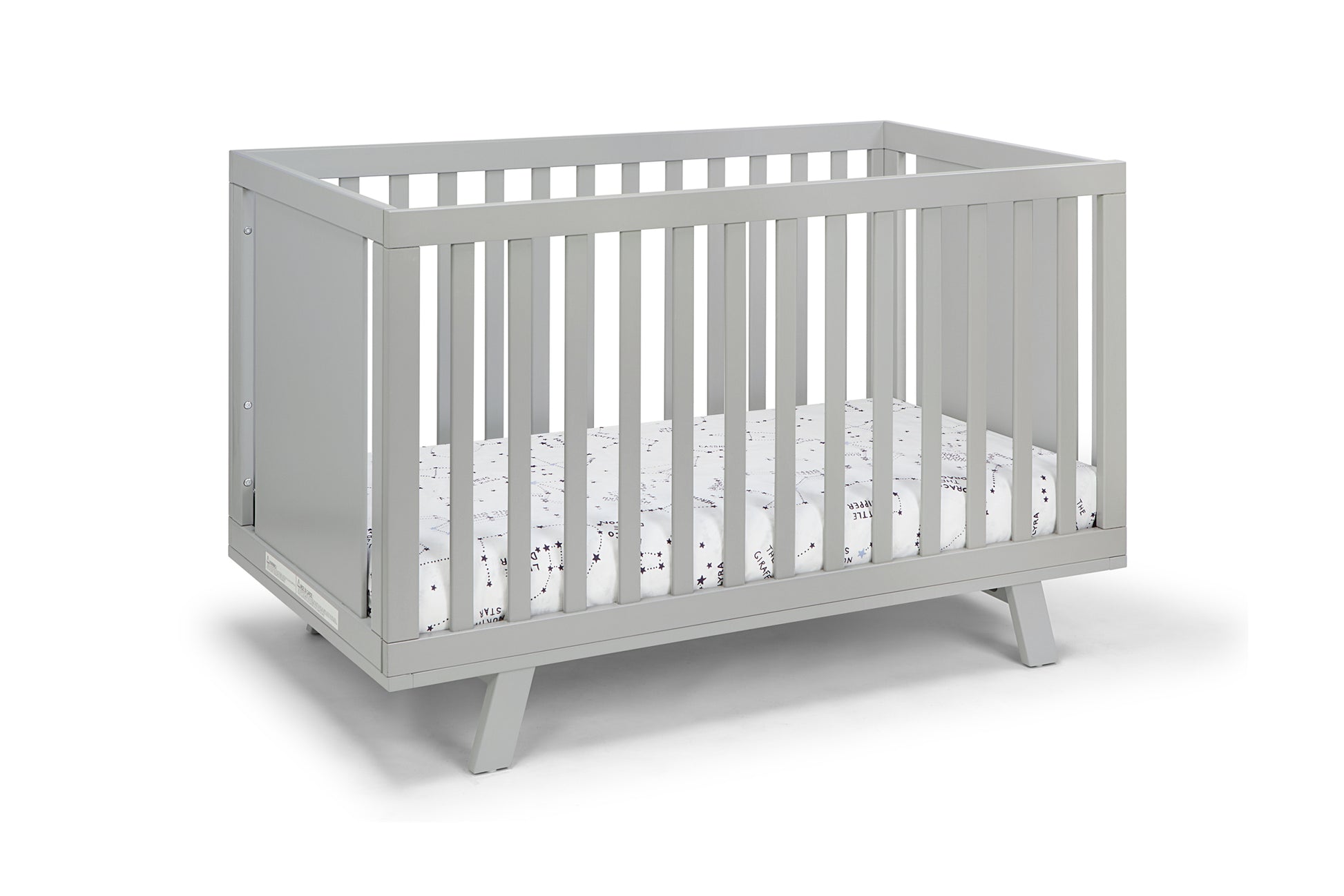 Livia 3 In 1 Convertible Island Crib Gray Gray Gray Polyester Solid Wood