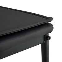 5 Pieces Dining Table Set For 4,Kitchen Room Tempered Glass Dining Table ,4 Faux Leather Chairs ,Black Black Leather