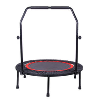 40 Inch Mini Exercise Trampoline For Adults Or Kids Indoor Fitness Rebounder Trampoline With Safety Pad Max. Load 300Lbs Black Metal