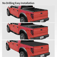 Soft Roll Up 5.5Ft Truck Bed Tonneau Cover For 2015 2022 Ford F 150 F150 Black Aluminium