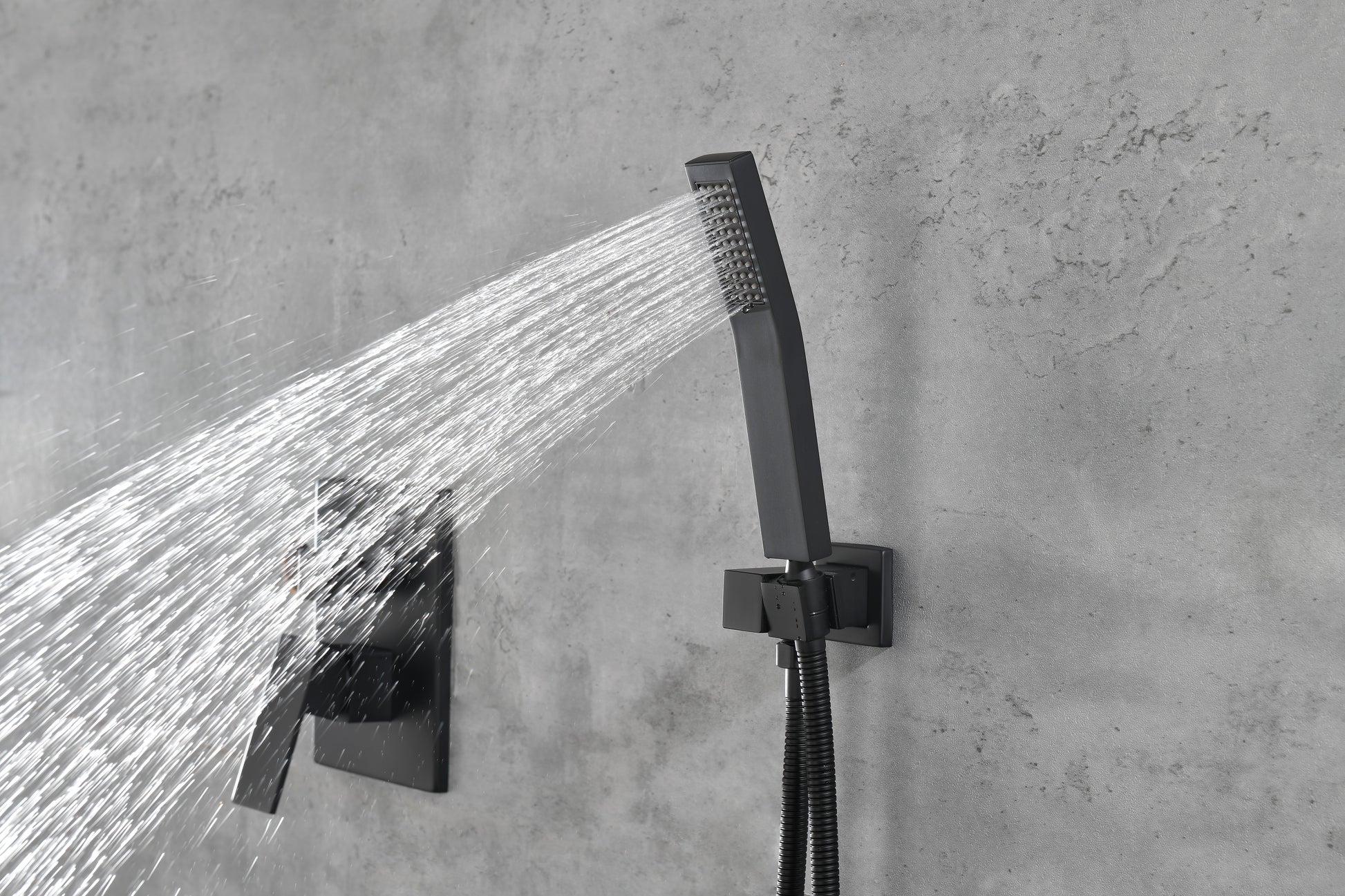 12" Rain Shower Head Systems Wall Mounted Shower On Site Matte Black Brass