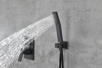 12" Rain Shower Head Systems Wall Mounted Shower On Site Matte Black Brass