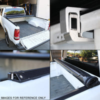 For 99 07 Chevy Silverado Gmc Sierra 6.5Ft Bed Soft Vinyl Roll Up Tonneau Cover Black Aluminum