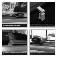 Soft Roll Up 5.5Ft Truck Bed Tonneau Cover For 2015 2022 Ford F 150 F150 Black Aluminium