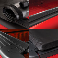 For 99 07 Chevy Silverado Gmc Sierra 6.5Ft Bed Soft Vinyl Roll Up Tonneau Cover Black Aluminum