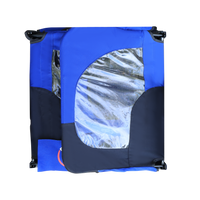 Blue High Quality 16 Inch Air Wheel Pet Bike Trailer For Dogs Foldable Bicycle Pet Trailer Blue Oxford Fabric Steel