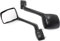 Black Hood Mirrors Pair For Kenworth T680 Peterbilt 579 587 W Mounting Kit Left And Right Side Black Abs